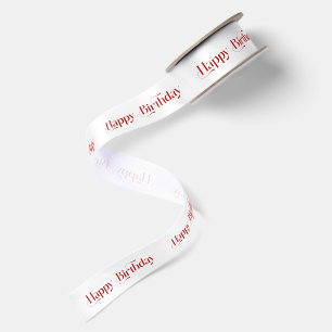 Rotes Frohes Geburtstag Retro-Typografie Satinband
