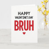 Rotes Frohes Valentinstag Alter Karte (Gelbe Blume)