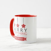 Rotes fröhliches alles Feiertag Tasse (Vorderseite Links)