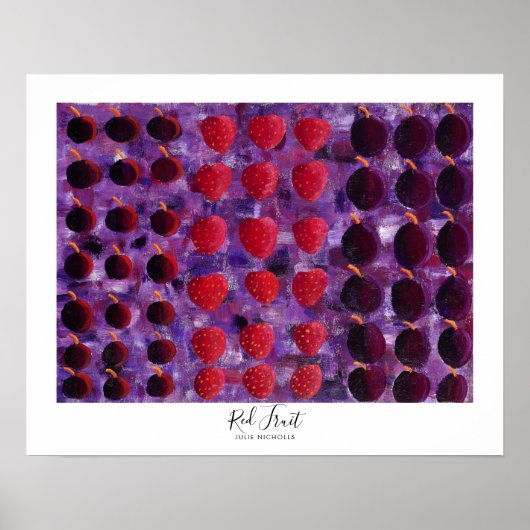 Rotes Fruchtbild Poster (Vorne)