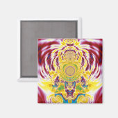 Rotes Frühling Magnet (Vorderseite/Rückseite)