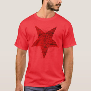 Rotes Fünf Invertiertes Symbol T-Shirt