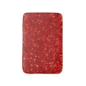 Rotes funkelndes Glittermuster Badematte (Vorderseite Vertikal)