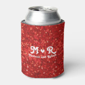 Rotes funkelndes Glittermuster Dosenkühler (Kanne Vorderseite)