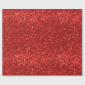 Rotes funkelndes Glittermuster Geschenkpapier (Flach)