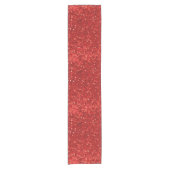 Rotes funkelndes Glittermuster Kurzer Tischläufer (Vorderseite)