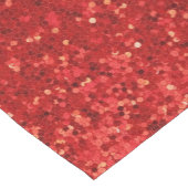 Rotes funkelndes Glittermuster Kurzer Tischläufer (Ecke)
