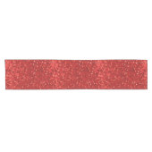 Rotes funkelndes Glittermuster Kurzer Tischläufer (Horizontal)