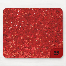 Rotes funkelndes Glittermuster Mousepad
