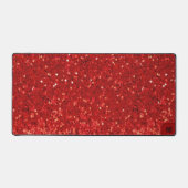 Rotes funkelndes Glittermuster Schreibtischunterlage (Vorderseite)