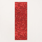 Rotes funkelndes Glittermuster Yogamatte (Vorderseite)