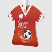 Rotes Fußball-Shirt Ornament (Vorderseite)