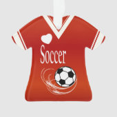 Rotes Fußball-Shirt Ornament (Vorderseite)