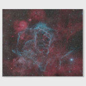 Rotes Galaxie-Packpapier Geschenkpapier (Flach)