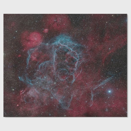 Rotes Galaxie-Packpapier Geschenkpapier (Flach)