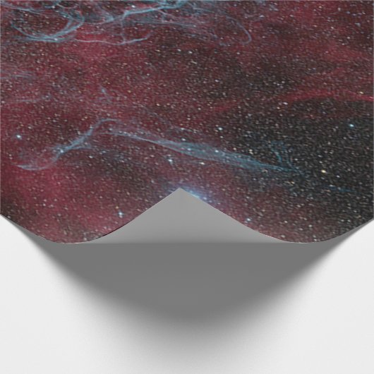 Rotes Galaxie-Packpapier Geschenkpapier (Ecke)