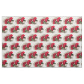 Rotes Gartennelken-Blumen-Gewebe Stoff (Fat Quarter (45,7 x 55,9 cm))