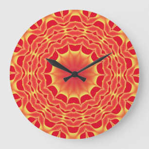 Rotes Geheimnis, Mandala-Kunst-Wanduhr Große Wanduhr