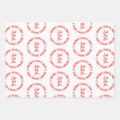 Rotes Geheimnis - Papierblätter für Santa Text Geschenkpapier Set (Vorderseite 3)