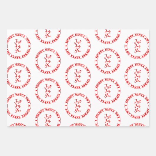 Rotes Geheimnis - Papierblätter für Santa Text Geschenkpapier Set (Vorderseite 3)