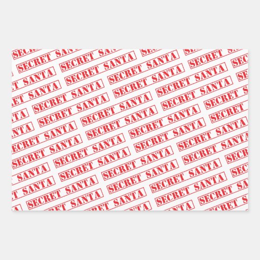 Rotes Geheimnis - Papierblätter für Santa Text Geschenkpapier Set (Vorderseite 2)