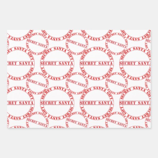 Rotes Geheimnis - Papierblätter für Santa Text Geschenkpapier Set (Vorderseite)