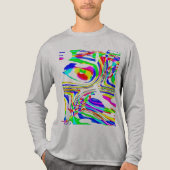 Rotes Gelb Abstrakte Confetti Art Tri-Blend Shirt (Vorderseite)