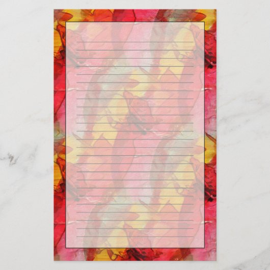 Rotes Gelb der Aquarellkunst Briefpapier (Vorderseite)