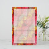 Rotes Gelb der Aquarellkunst Briefpapier (Stehend Vorderseite)