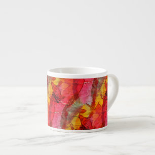 Rotes Gelb der Aquarellkunst Espressotasse