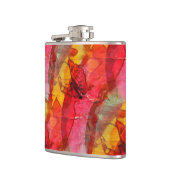 Rotes Gelb der Aquarellkunst Flachmann (Links)