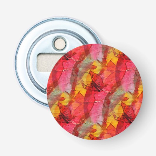 Rotes Gelb der Aquarellkunst Flaschenöffner (Vorderseite)