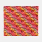 Rotes Gelb der Aquarellkunst Fleecedecke (Vorderseite (Horizontal))