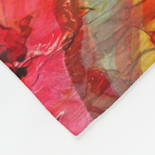 Rotes Gelb der Aquarellkunst Fleecedecke (Ecke)