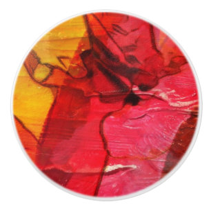 Rotes Gelb der Aquarellkunst Keramikknauf