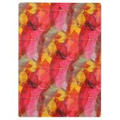 Rotes Gelb der Aquarellkunst Klemmbrett (Rückseite)