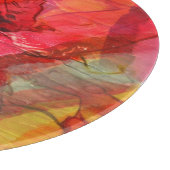 Rotes Gelb der Aquarellkunst Schneidebrett (Ecke)
