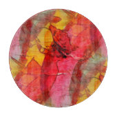 Rotes Gelb der Aquarellkunst Schneidebrett (Vorderseite)