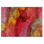 Rotes Gelb der Aquarellkunst Schneidebrett (Vorderseite)
