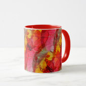 Rotes Gelb der Aquarellkunst Tasse (VorderseiteRechts)
