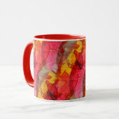 Rotes Gelb der Aquarellkunst Tasse (Vorderseite Links)