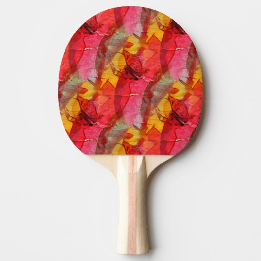 Rotes Gelb der Aquarellkunst Tischtennis Schläger (Vorderseite)