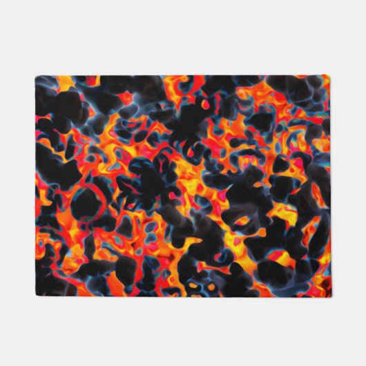 Rotes Gelb Fußmatte (Vorderseite)