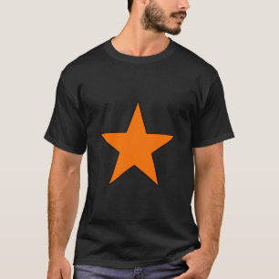 Rotes gelb-orangees Weiß fünf Punkt-SternPentagr T-Shirt