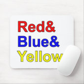 Rotes Gelb | Primärfarben Mousepad (Mit Mouse)
