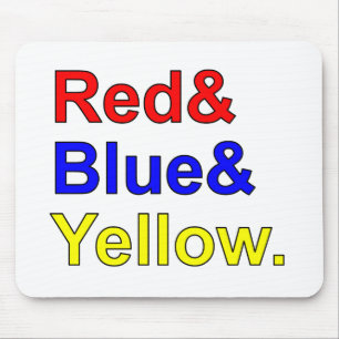 Rotes Gelb Primärfarben Mousepad