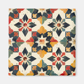 Rotes Gelb und Grün aus Marokko Magnet (Vorne)