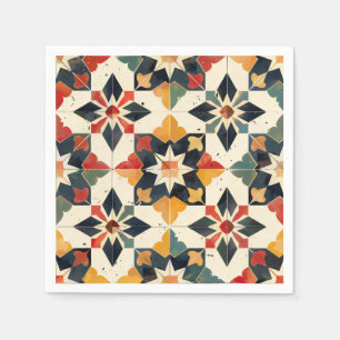 Rotes Gelb und Grün aus Marokko Serviette