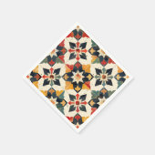 Rotes Gelb und Grün aus Marokko Serviette (Ecke)