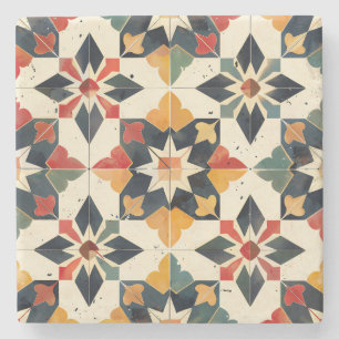 Rotes Gelb und Grün aus Marokko Steinuntersetzer